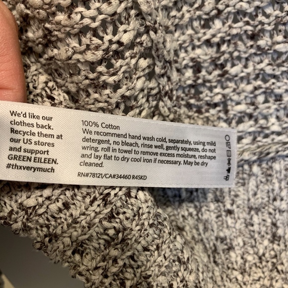 Eileen Fisher | Marled Loose Chunky Knit Boxy Popover Sweater - Picture 8 of 8